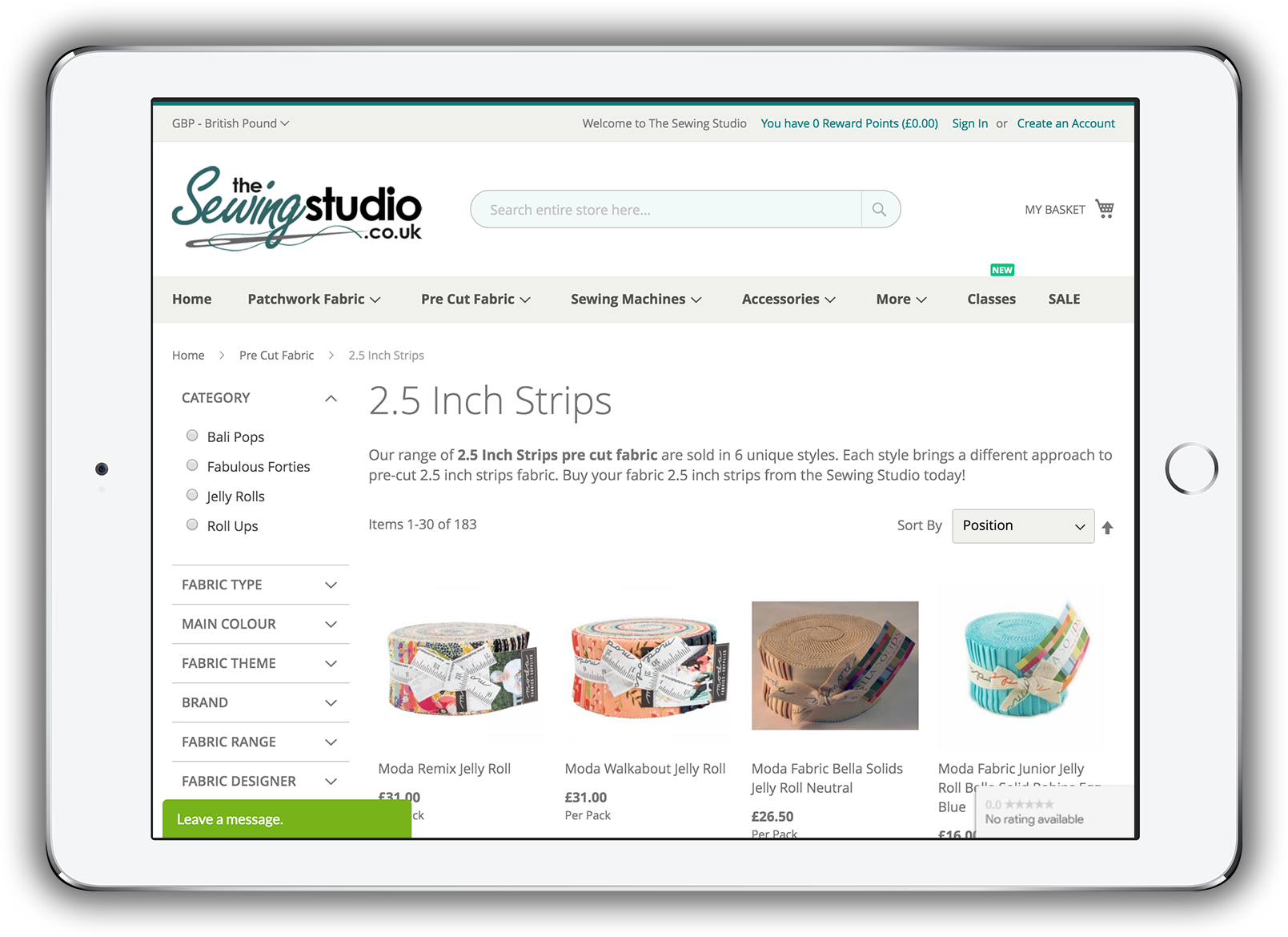 Sewing Studio Category Page The Sewing Studio - Category Page